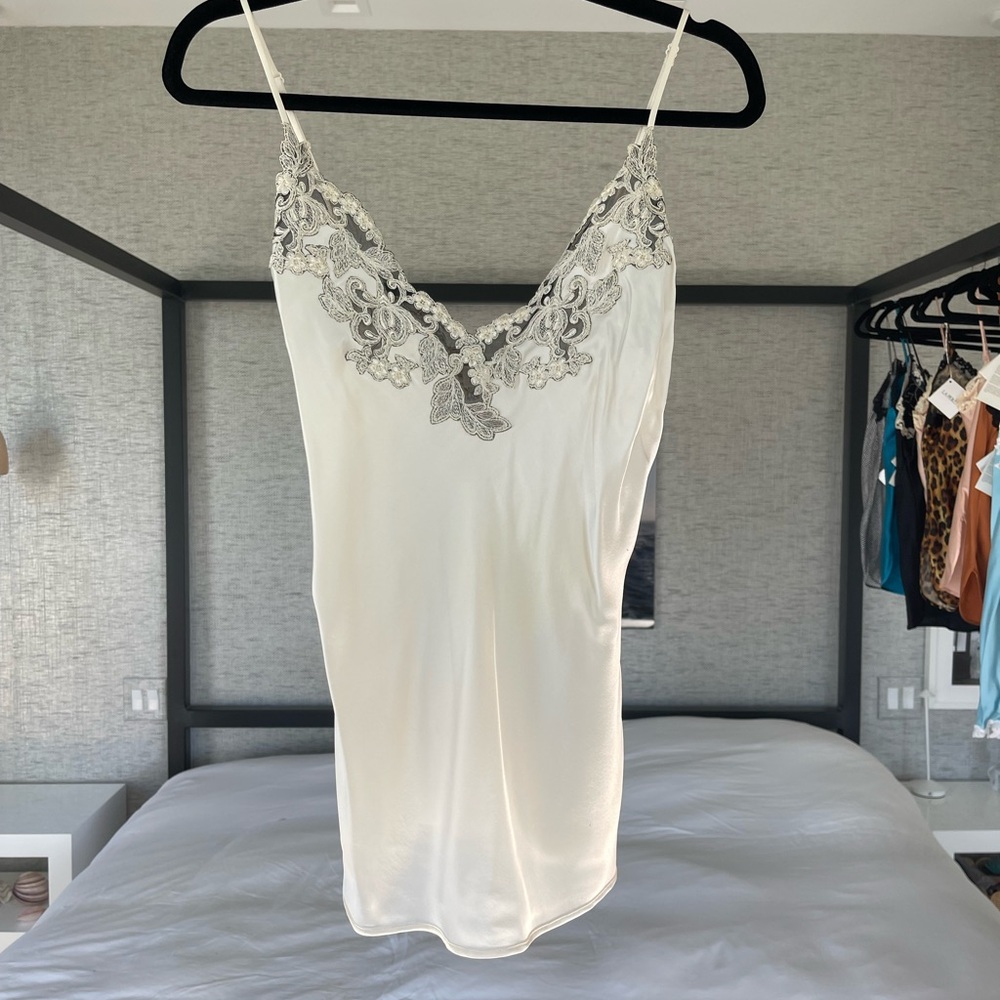 La Perla Maison Silk White Tank Top Cami Lingerie